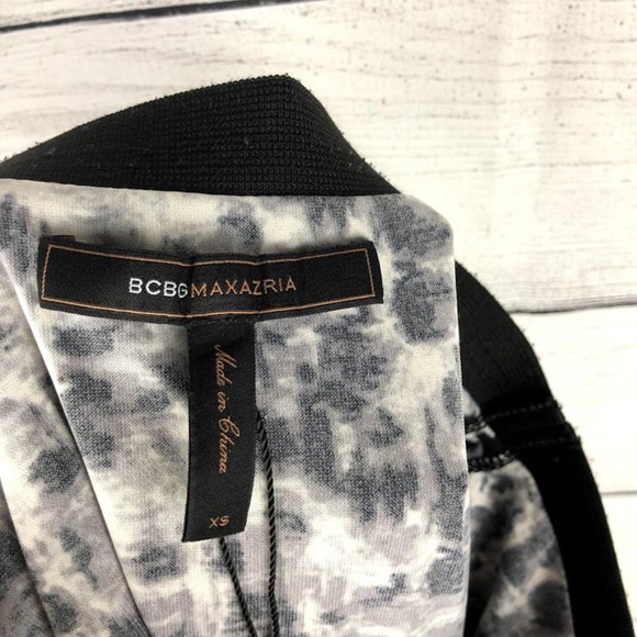 BCBGMaxAzria Black & White Leopard Print Wrap Mini Skirt - Picture 7 of 9